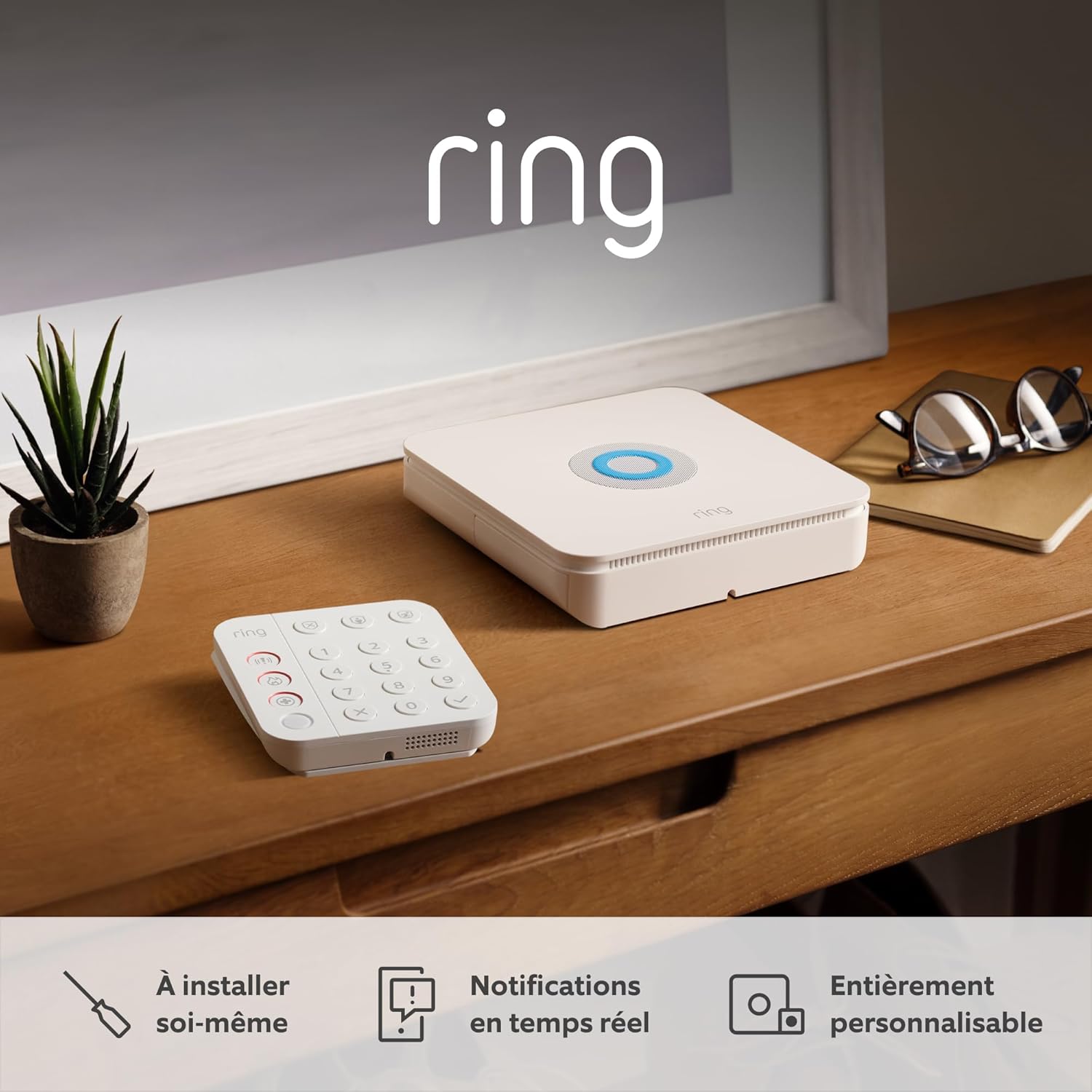 Kit Ring Alarm - S - Alarme de maison sans fil connectée, système de sécurité avec surveillance assistée en option - Sans engagement à long terme, Fonctionne avec Alexa Ring Alarm Alarm Set