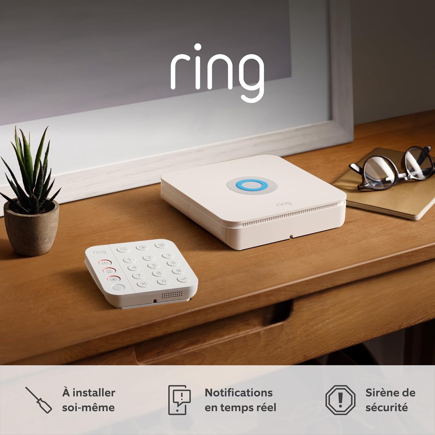 Kit Ring Alarm - XL + sirène extérieure - Alarme de maisonsans fil connectée, système de sécurité avec surveillance assistée en option - Sans engagement à long terme, Fonctionne avec Alexa Alarm Set Avec Sirène extérieure